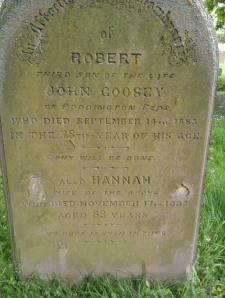 Goosey headstone